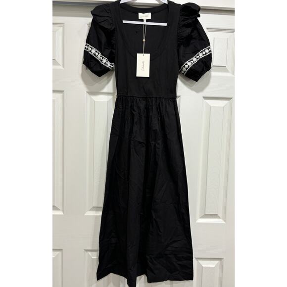 Cleobella Dresses & Skirts - Cleobella Selma Midi Dress Puff Sleeve Women's size XS boho Festival Peasant New